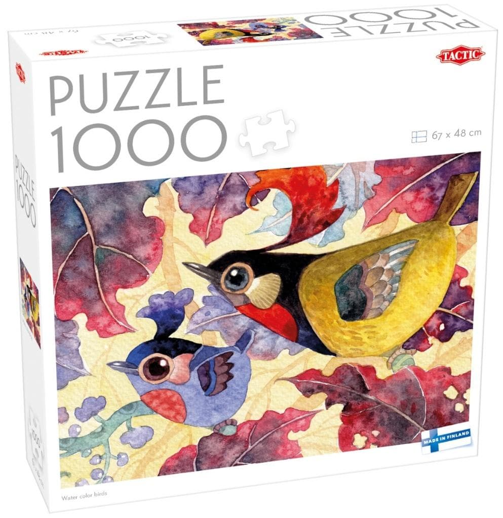 Puzzle 1000 elementów Akwarelowe ptaki