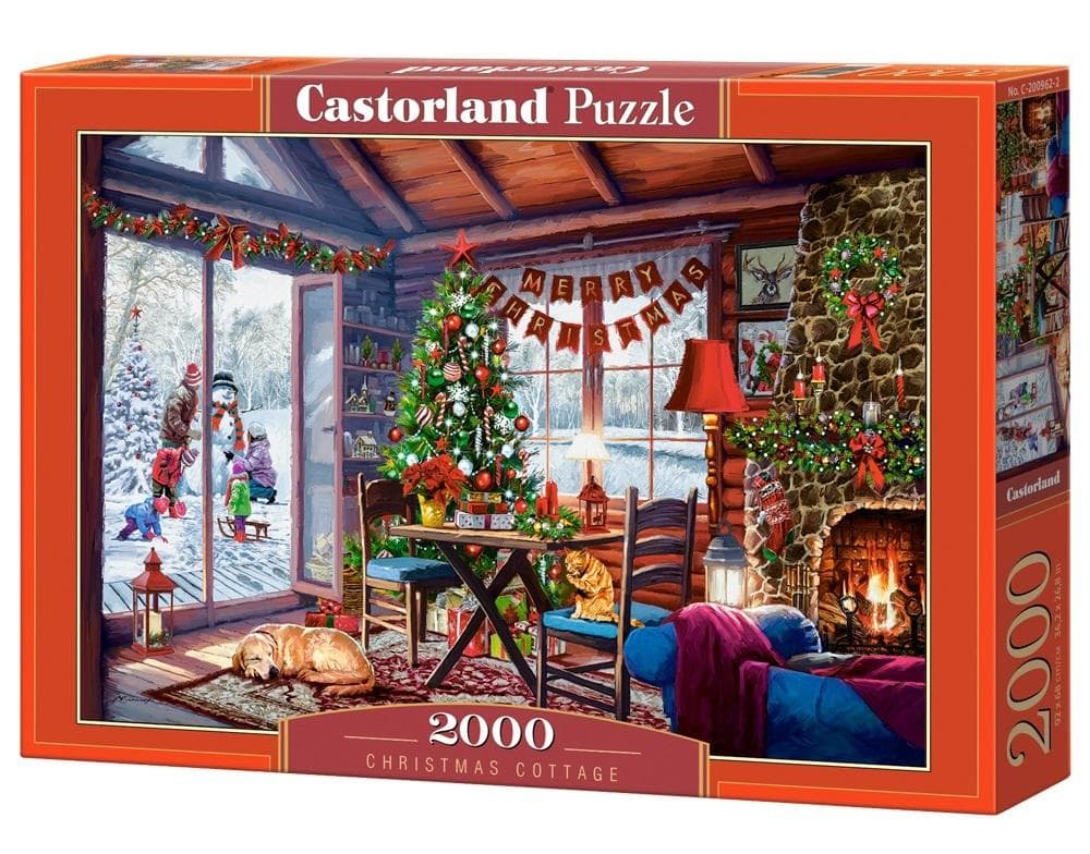 Puzzle 2000 elementów Świąteczna Chata Castorland