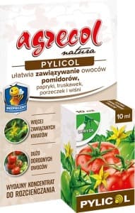 Pylicol Agrecol - środek ułatwiający zawiązywanie owoców pomidorów, papryki, truskawek, porzeczek i wiśni, 10 ml