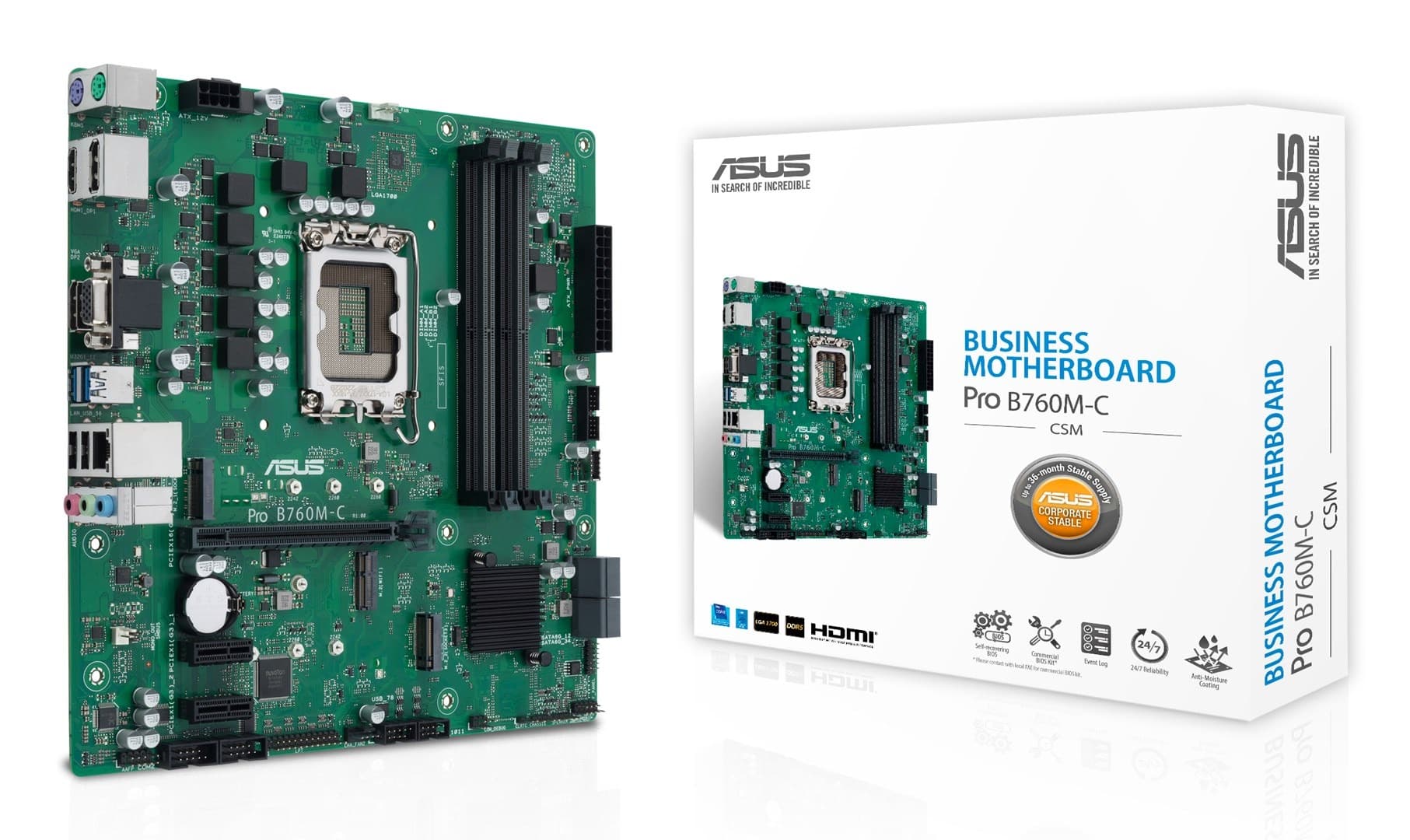 Płyta główna ASUS PRO B760M-C-CSM Intel B760 LGA 1700 micro ATX