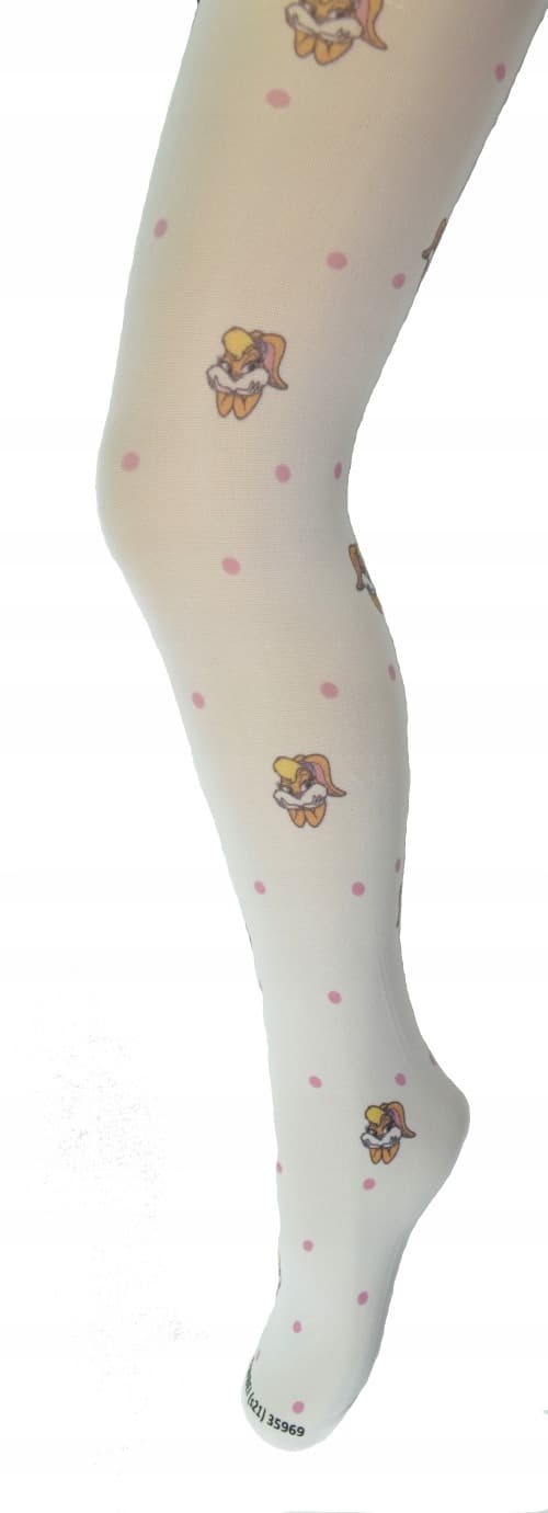 Rajstopy dziecięce wzorzyste białe rozmiar 116/120