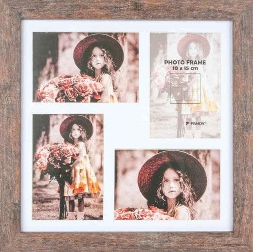 Drewniana ramka na 2 zdjęcia Fandy Narvik gallery 03 brązowa
