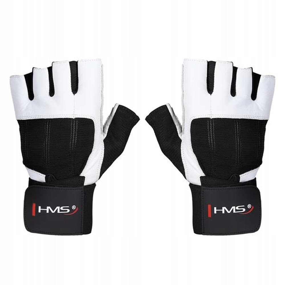 Rękawice na siłownię biało-czarne HMS rozmiar S
