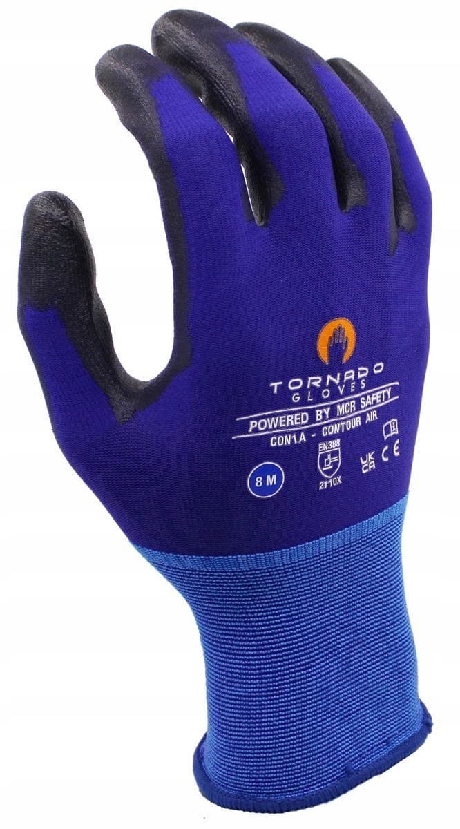Rękawice robocze montażowe MCR niebieskie rozmiar 10