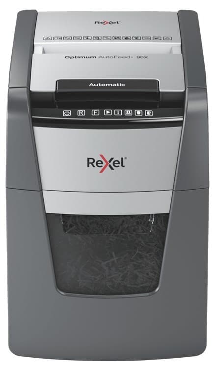 Rexel Niszczarka Optimum AutoFeed+ 90X, (P-4), 90 kartek, kosz 34 l