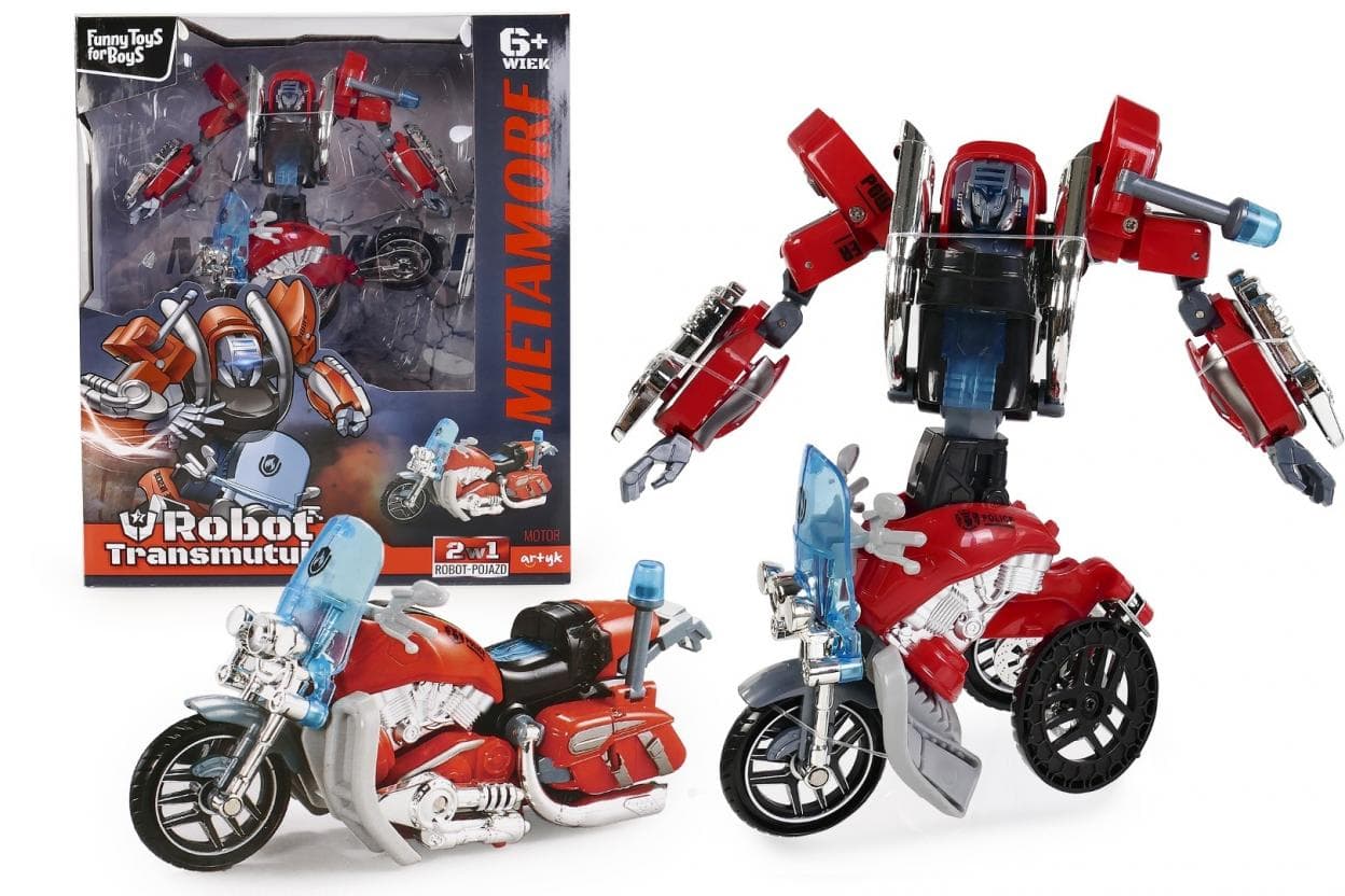 Robot motocykl - ilustracja dla dzieci 250x309 mm