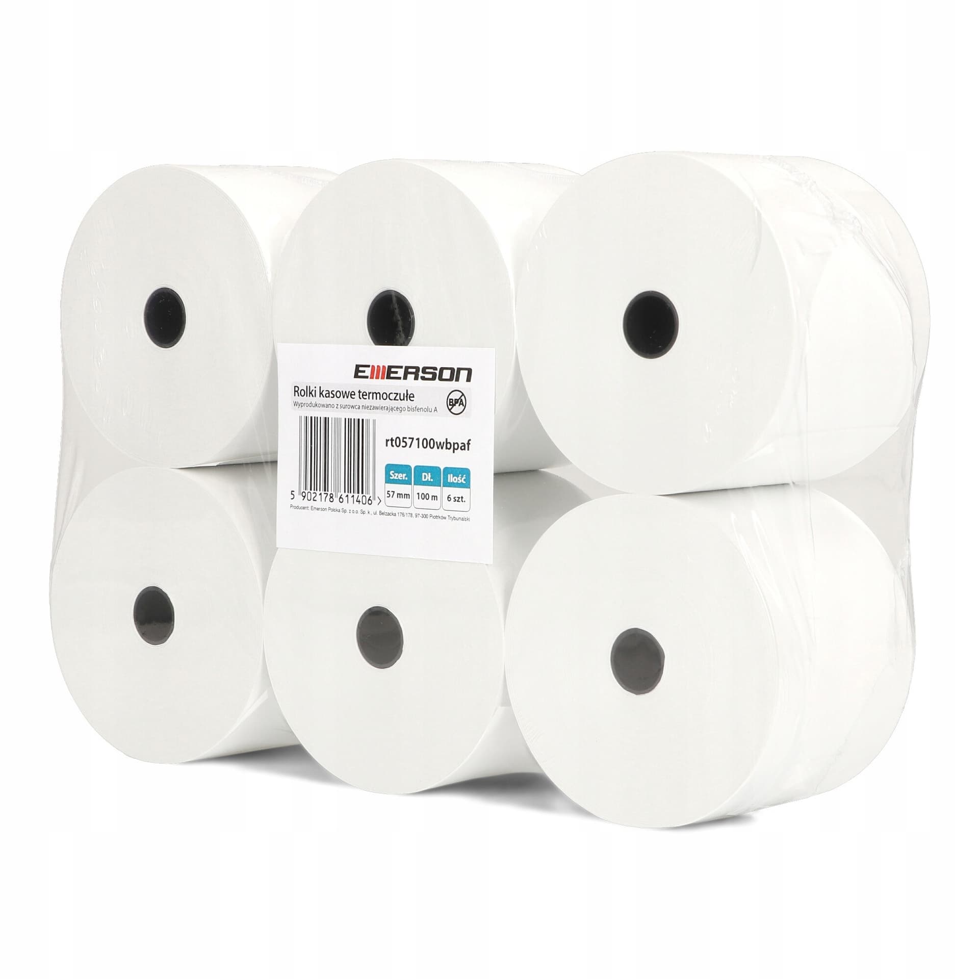 Rolka termiczna 57 mm x 100 m - 6 sztuk