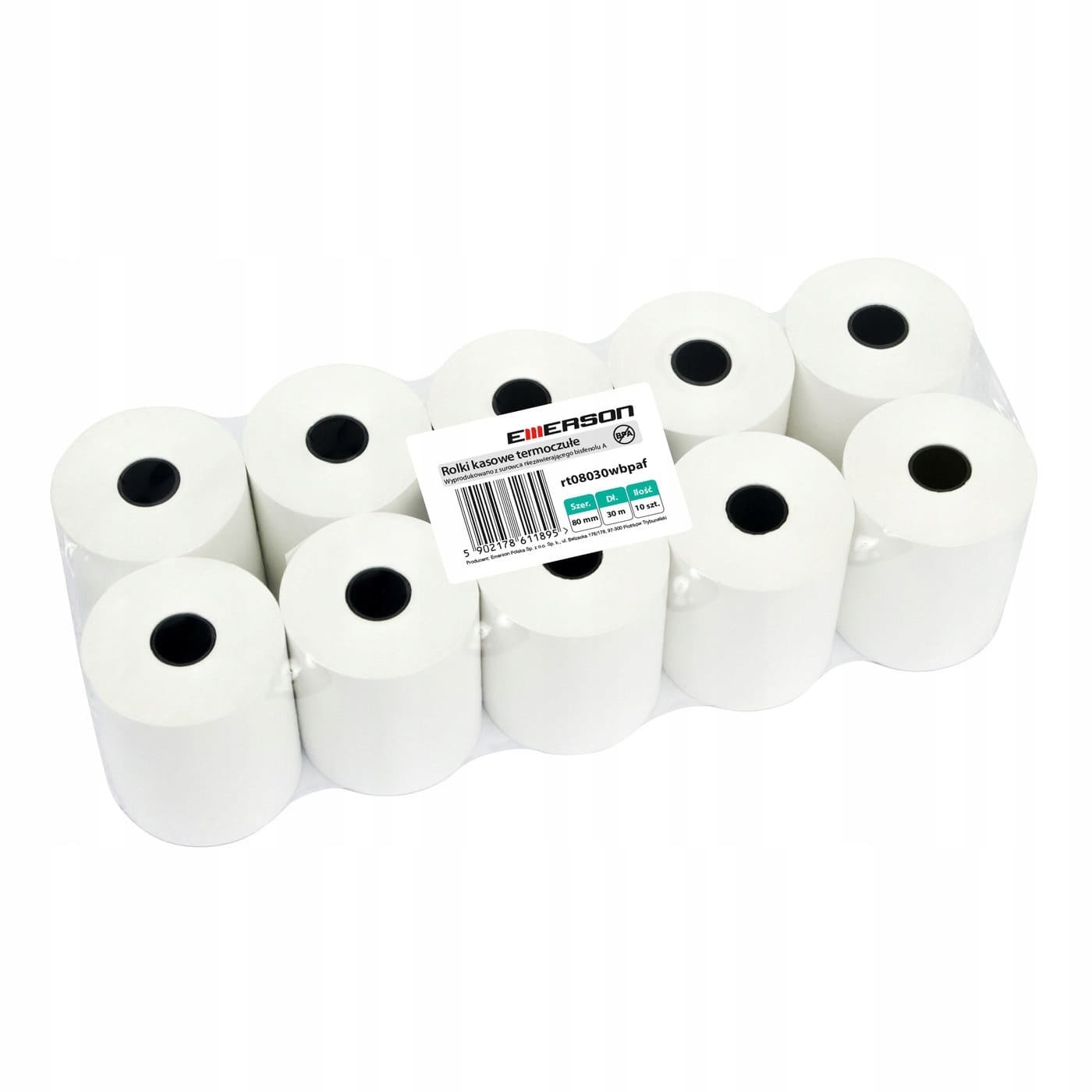 Rolka termiczna 80 mm x 30 m - 10 sztuk