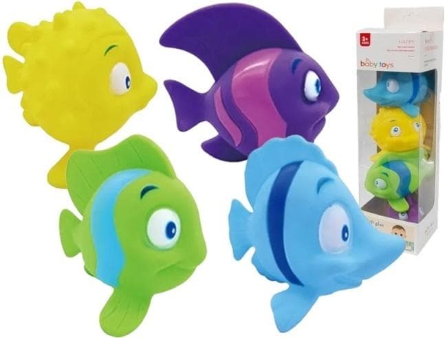 Gumowe rybki do kąpieli zestaw 4 sztuki