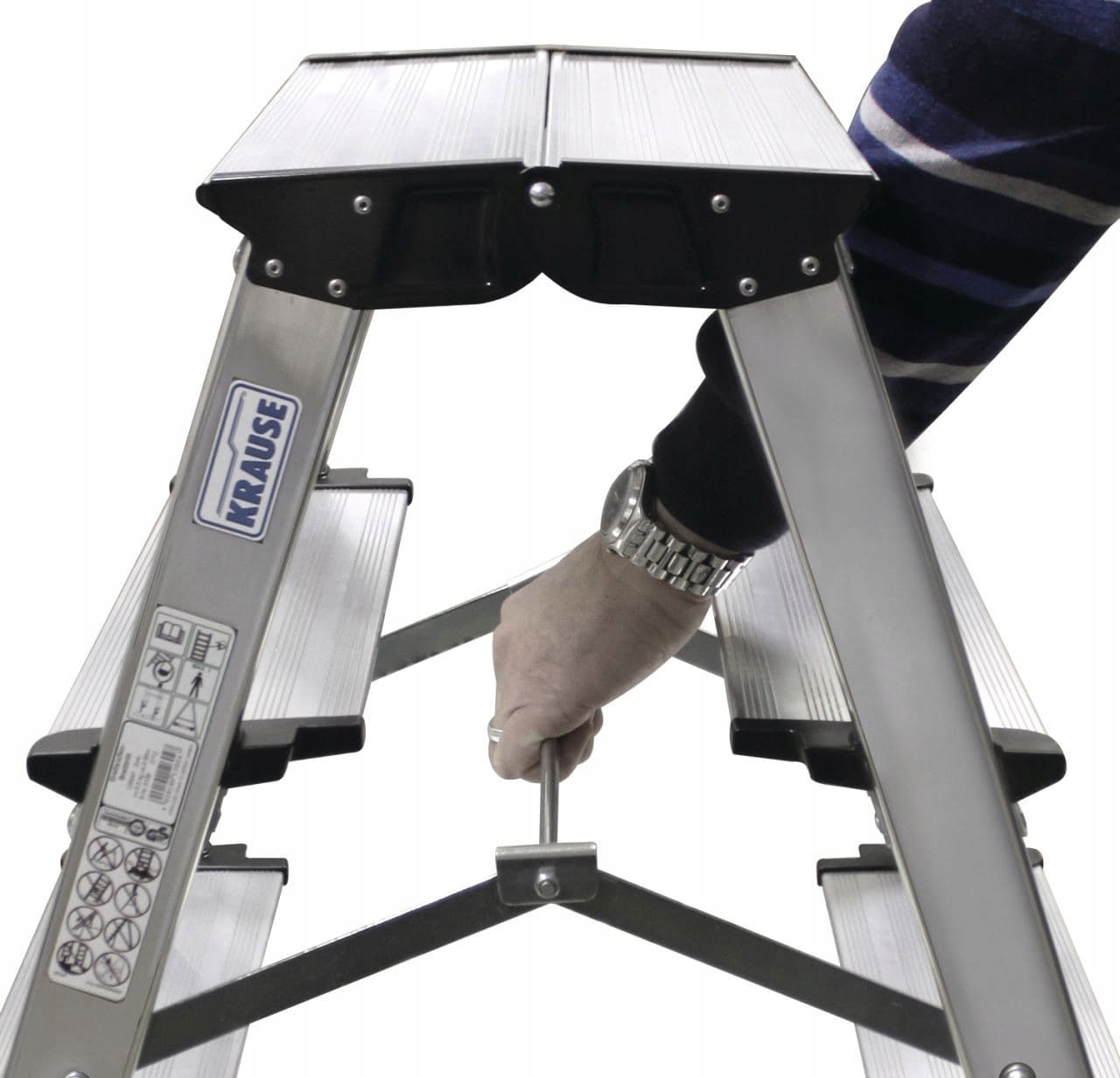 Schodki składane aluminiowe 2x3 stopnie Krause