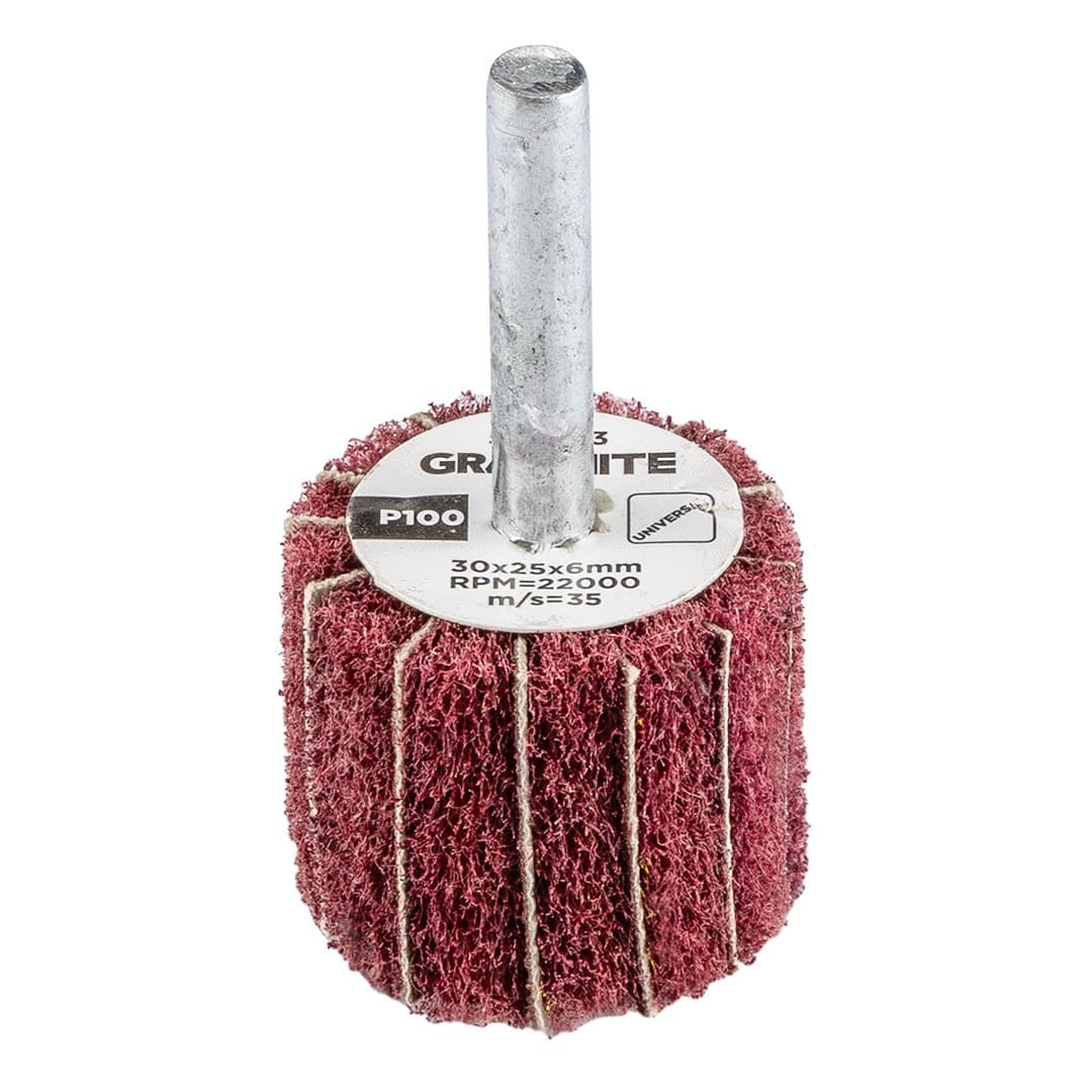 Ściernica listkowa z włókniną ścierną trzpieniowa 30 x 25 x 6 mm P100