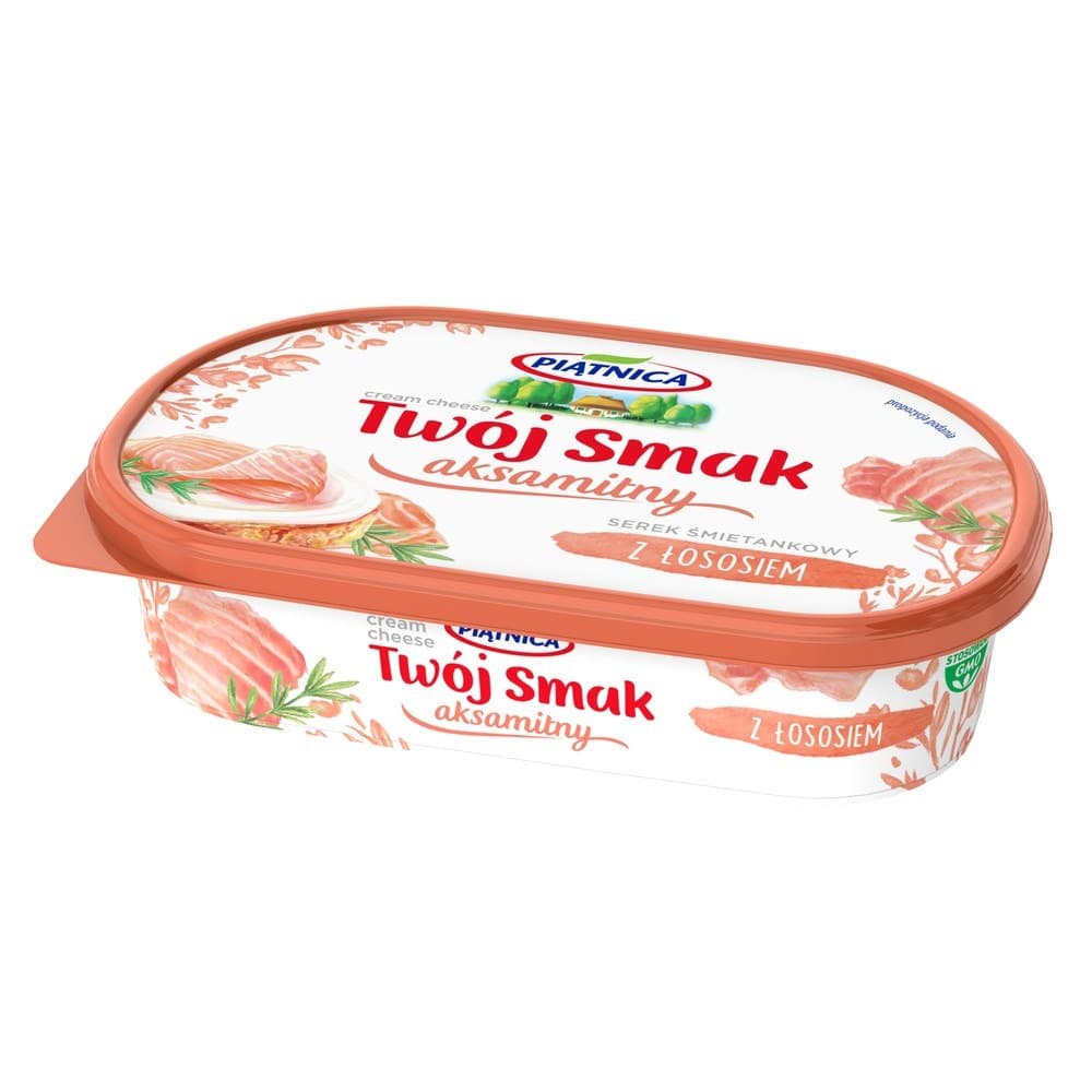 Serek topiony Piątnica Twój Smak o smaku łososiowym, 135 g