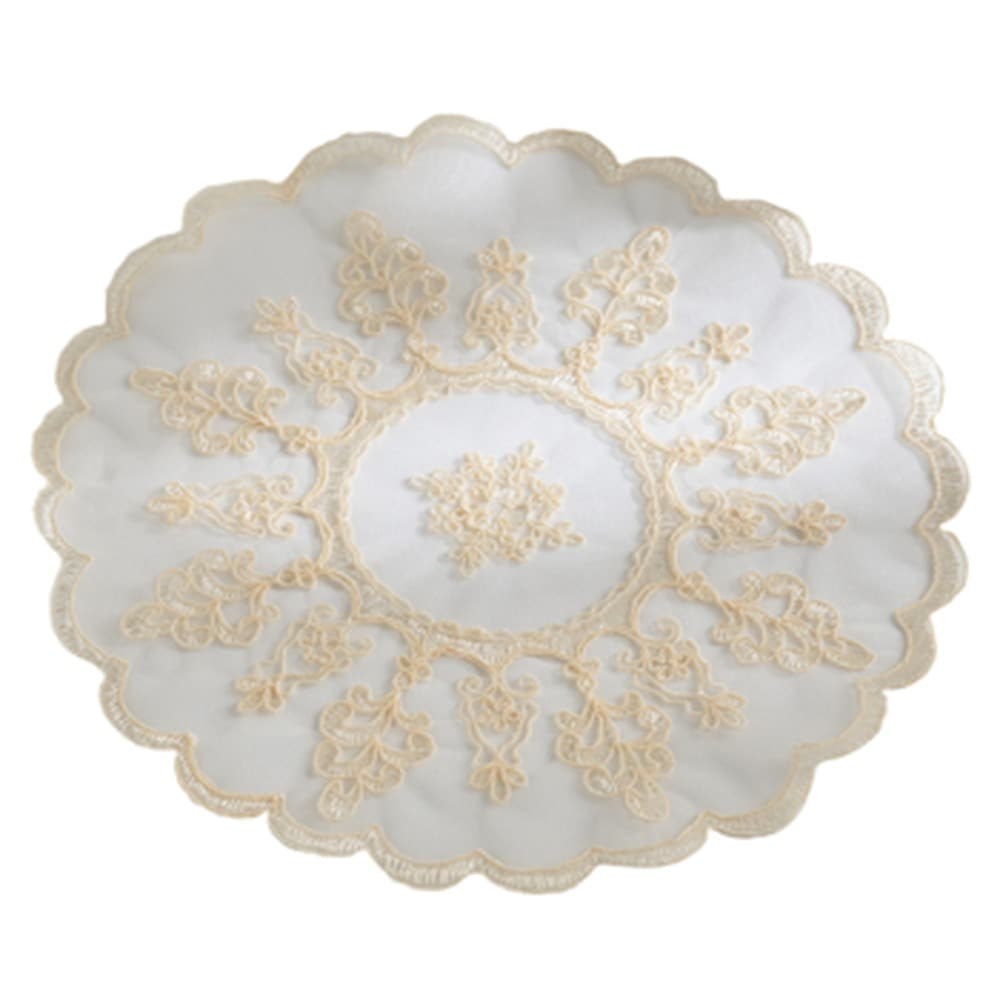 Serwetka z koronką 30 x 30 cm biało-złota elegancka