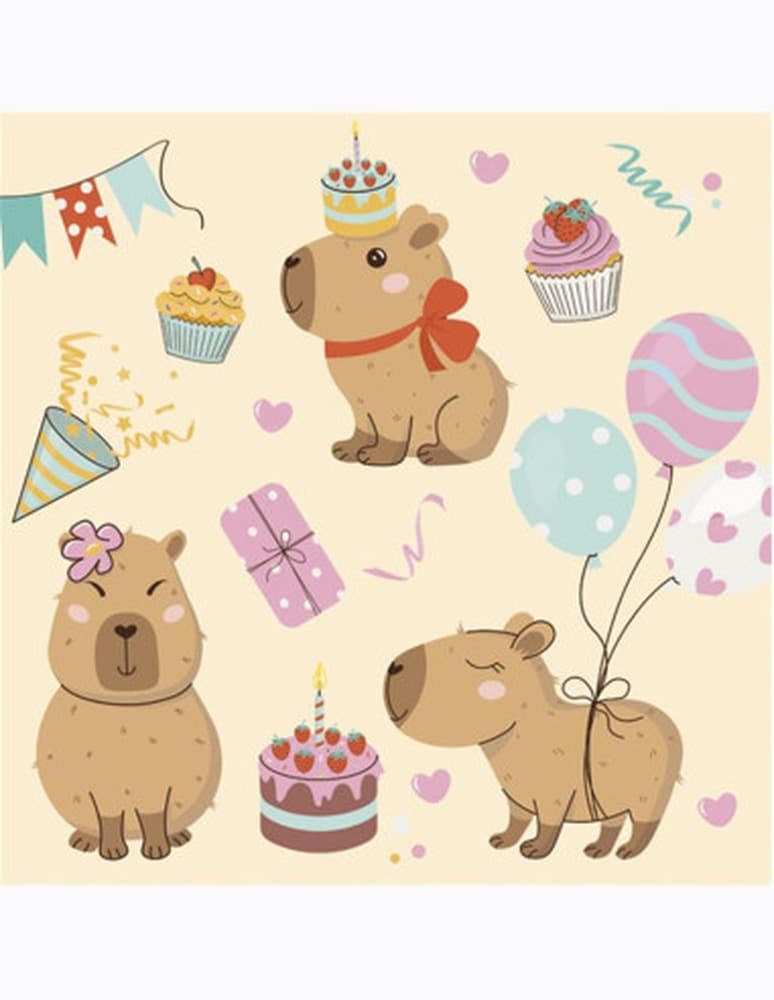 Serwetki DAISY Lunch SD 330x330 Kapibary 045301