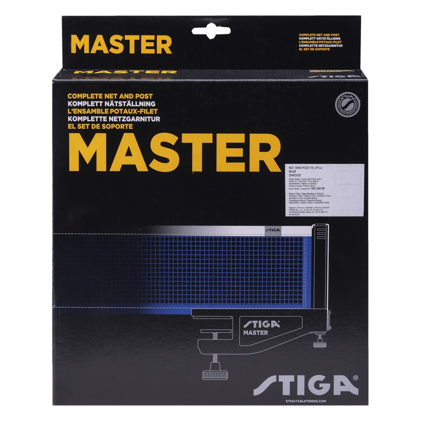 Siatka do tenisa ziemnego z masztami