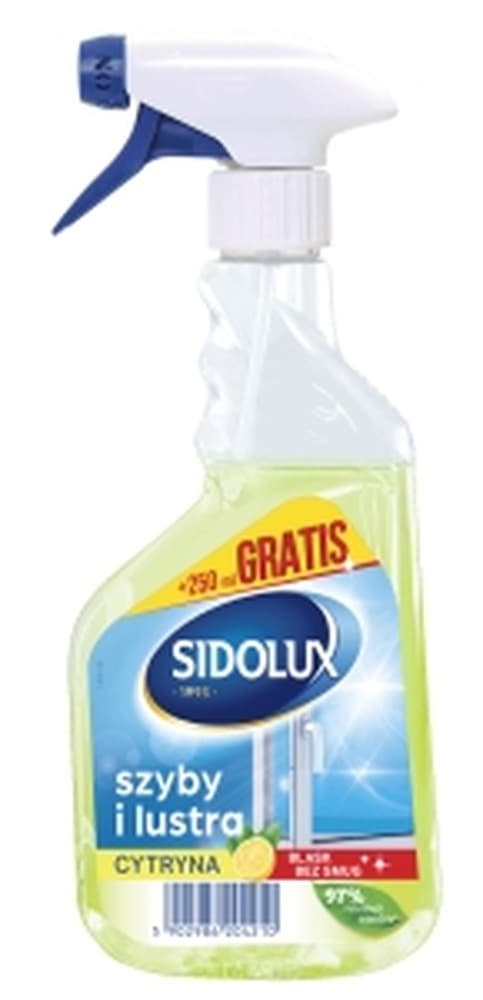 Sidolux Crystal płyn do mycia szyb 500 ml - cytrynowy zapach