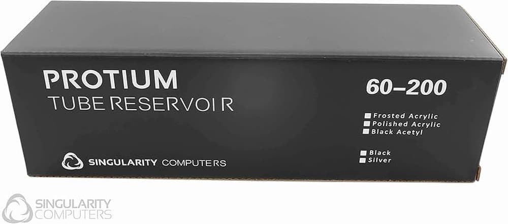 Singularity Computers Rezerwuar Protium 250 mm - akryl, matowy, srebrny