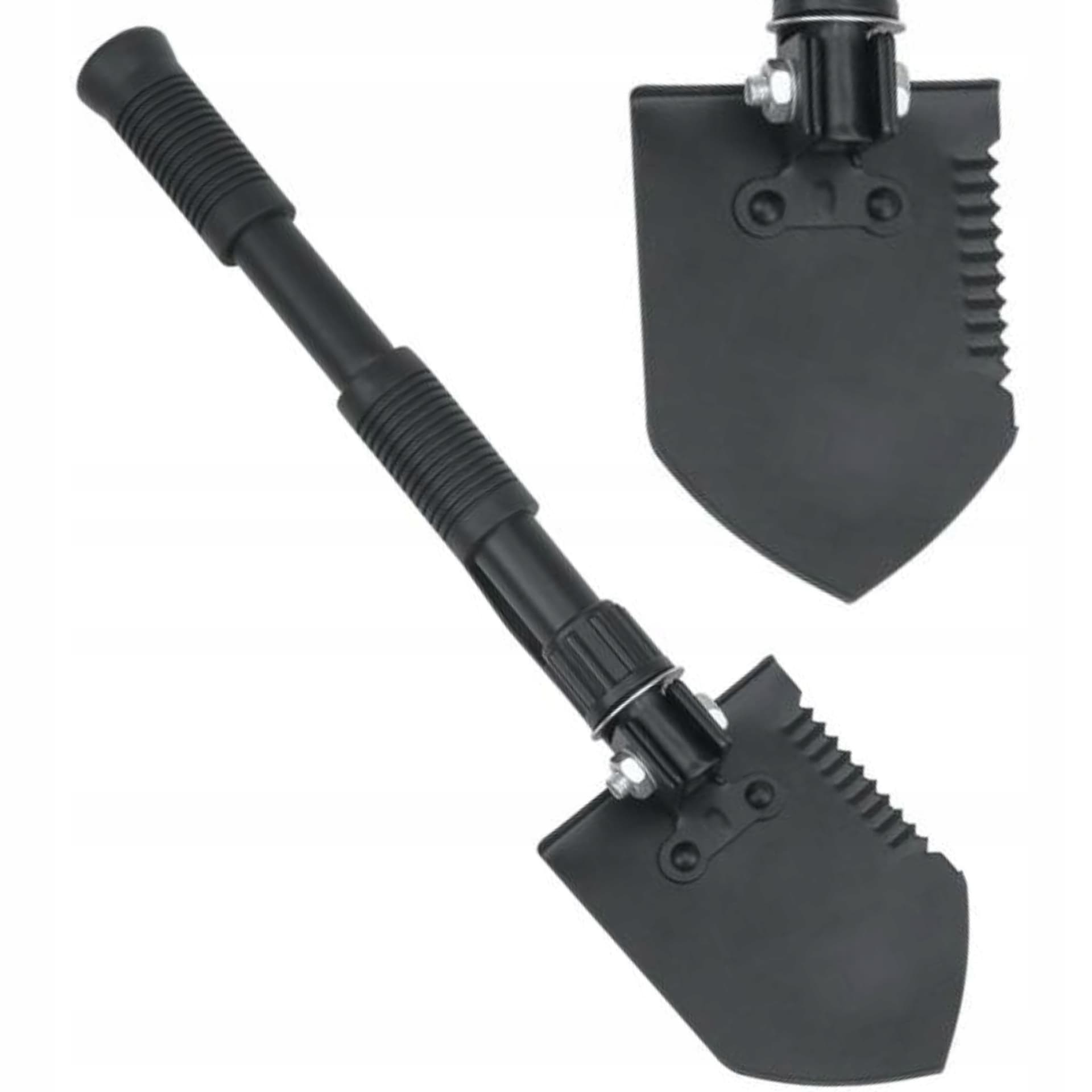 Składana saperka turystyczna z metalowym trzonkiem