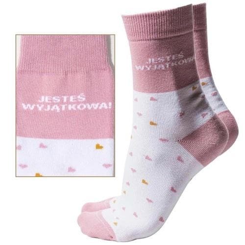 Skarpety z napisem Jesteś wyjątkowa! Rozmiar 36-39