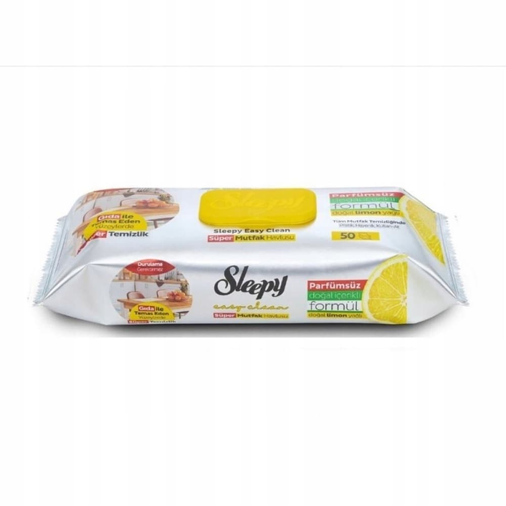 Sleepy Chusteczki Kuchenne Czyszczące Lemon 50 sztuk