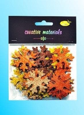 Brokatowe śnieżynki z pianki kolorowe 30 sztuk