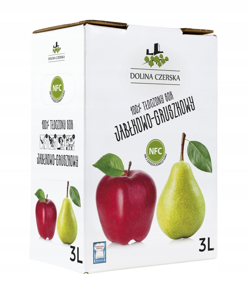 Sok jabłkowo-gruszkowy NFC tłoczony na zimno 3L