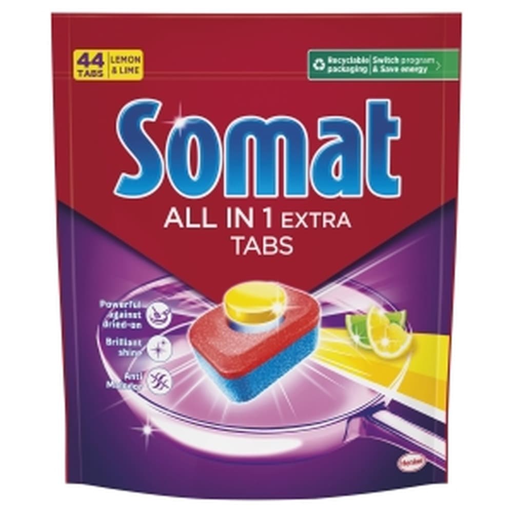 Somat All in 1 Extra Lemon Lime tabletki do zmywarki 44 sztuki