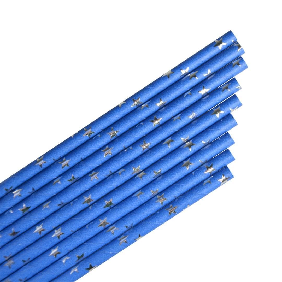 Papierowe słomki Galaxy - 12 sztuk
