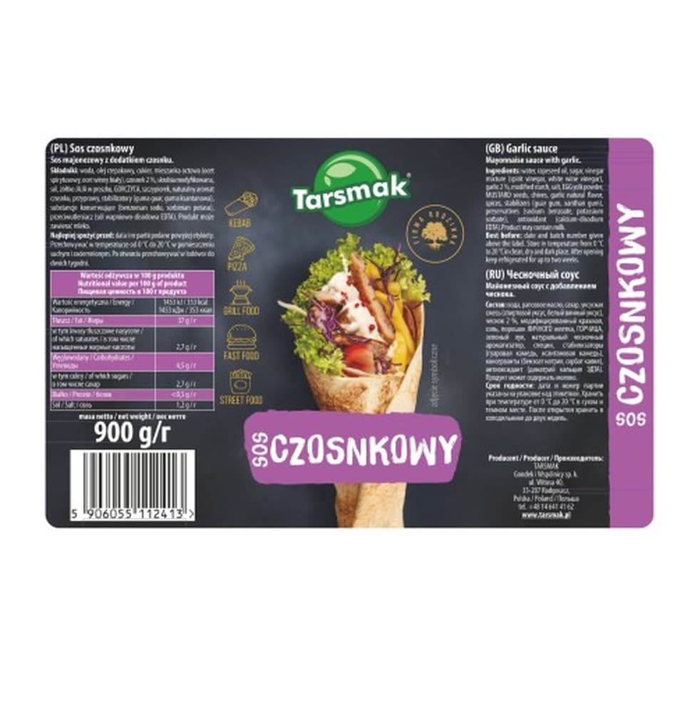 Sos czosnkowy Tarsmak 900 g