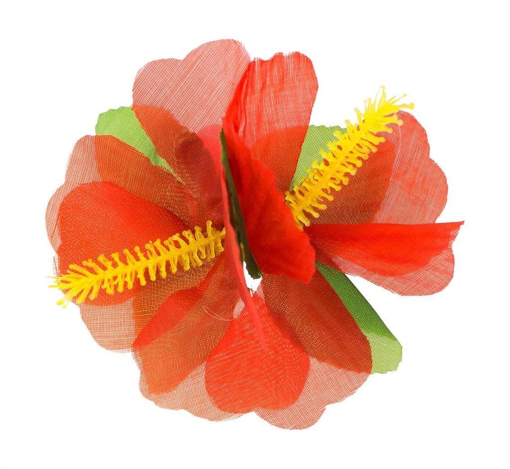 Spinka do włosów hawajska duży czerwony kwiat