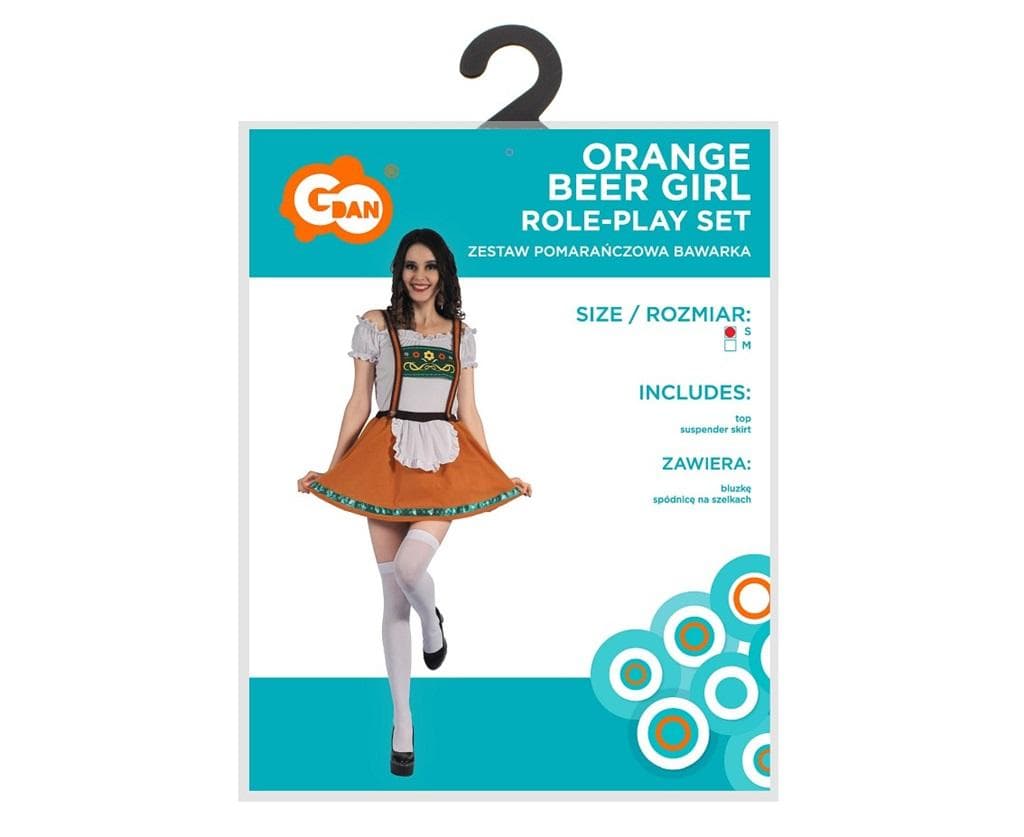 Strój Bawarki pomarańczowy rozmiar S