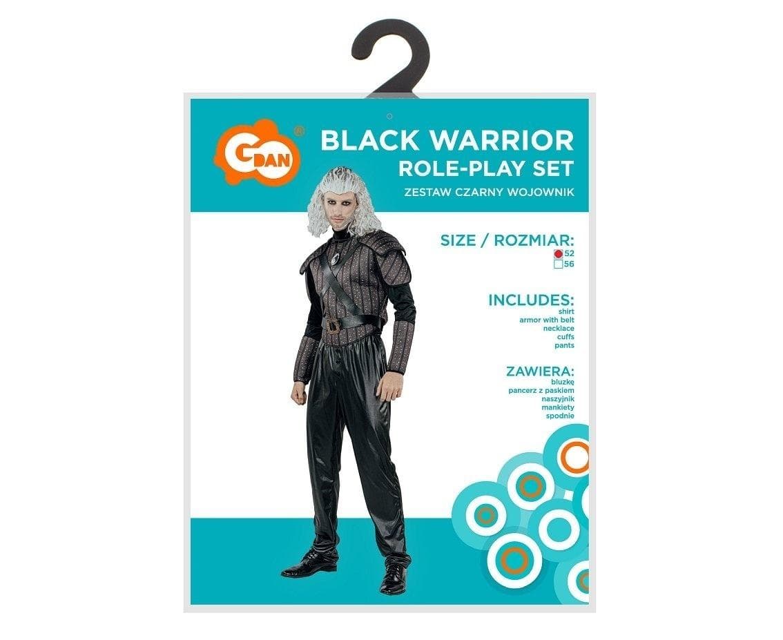 Strój Czarny Wojownik dla dorosłych rozmiar 52