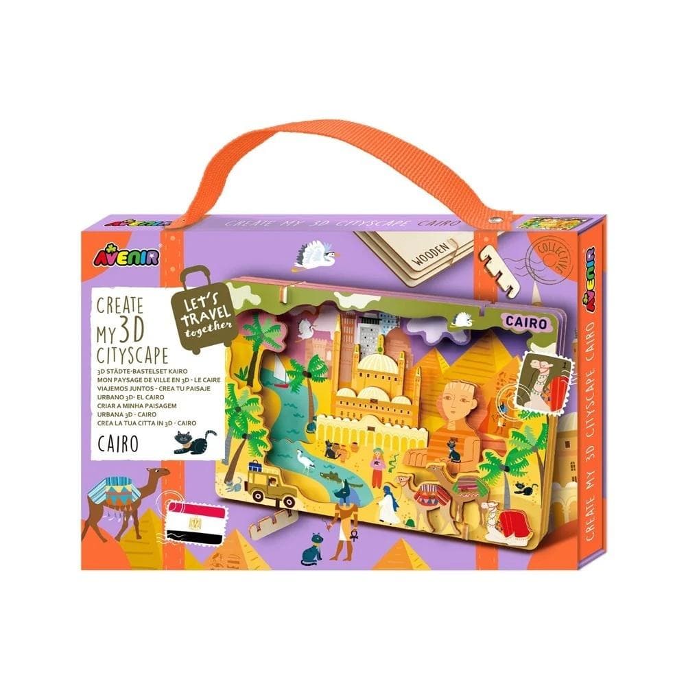 Kair pejzaż miejski puzzle drewniane 3D