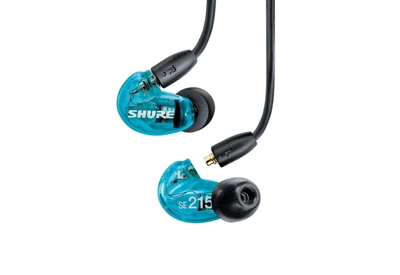Słuchawki douszne Shure AONIC 215 z pojedynczym przetwornikiem i kablem 3.5mm, niebieskie