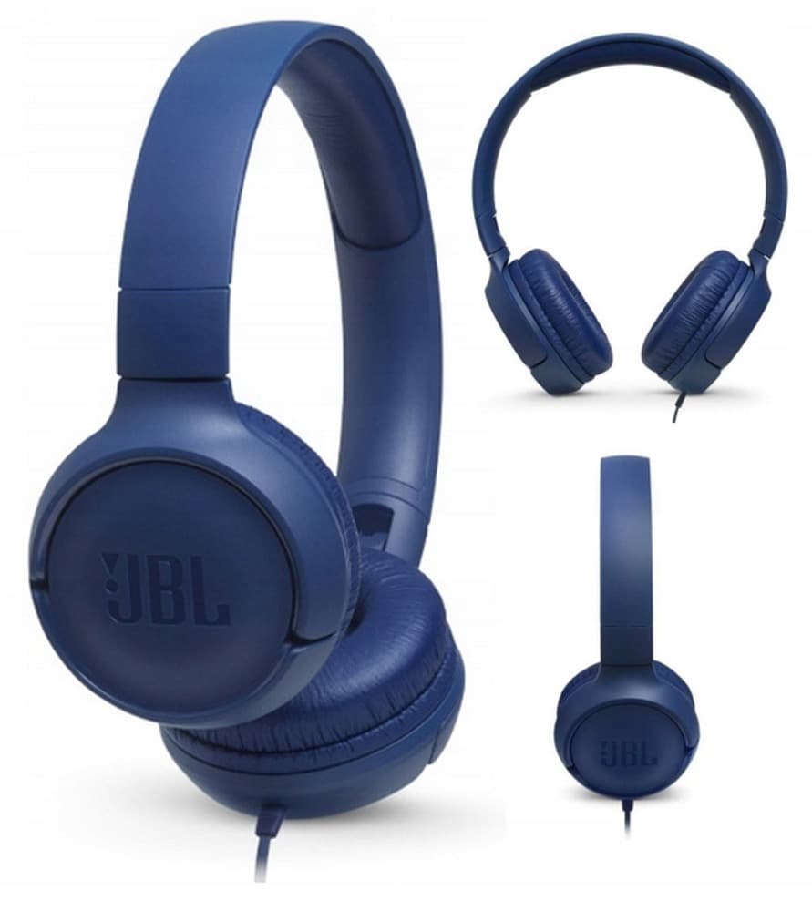 Słuchawki nauszne JBL Tune 500 niebieskie z mikrofonem