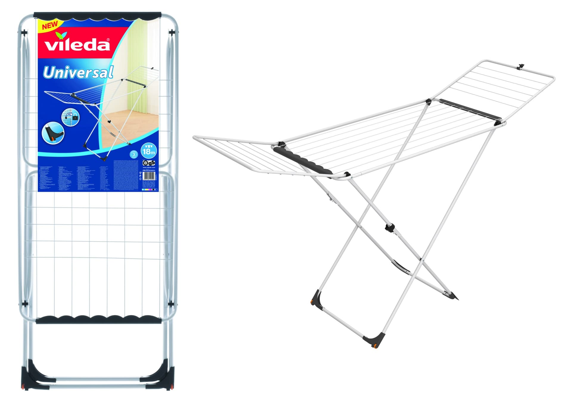Suszarka do ubrań Vileda Universal stalowa składana