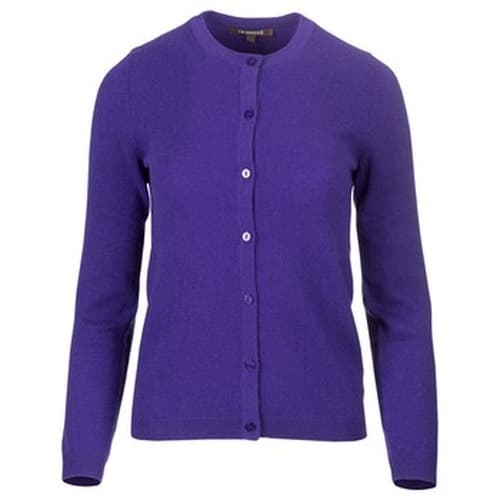 Sweter damski rozpinany fioletowy z kaszmirem