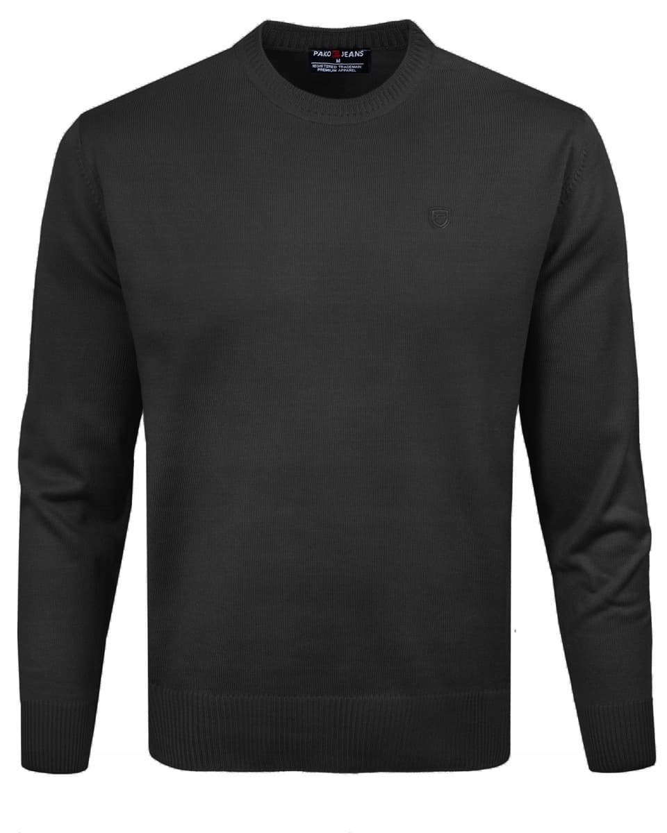 Sweter męski gładki rozmiar XL czarny