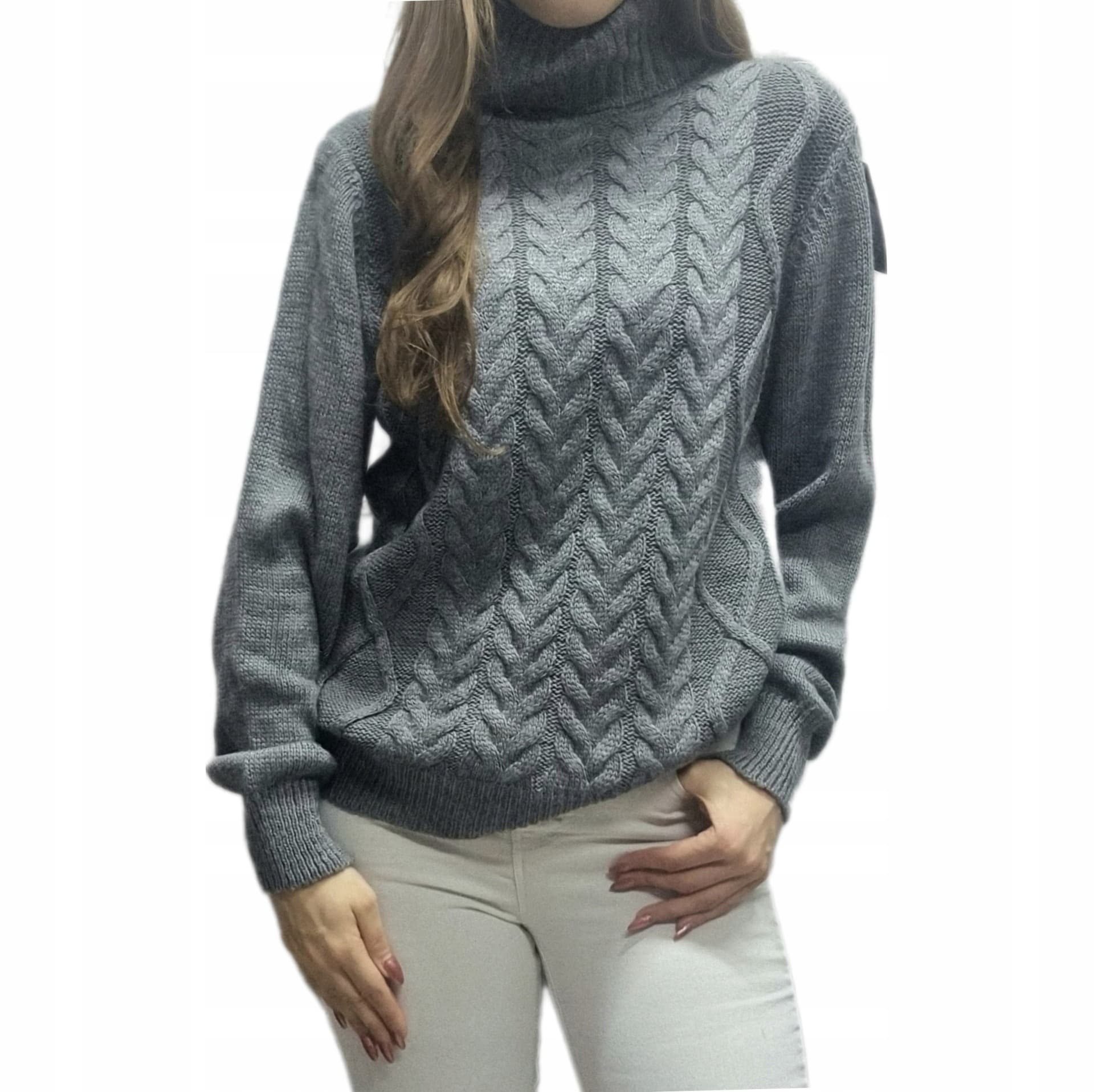 Sweter szary damski rozmiar 42