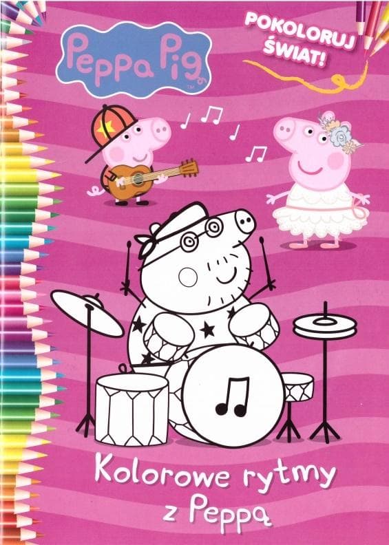 Świnka Peppa. Kolorowe rytmy z Peppą – książka broszurowa dla dzieci