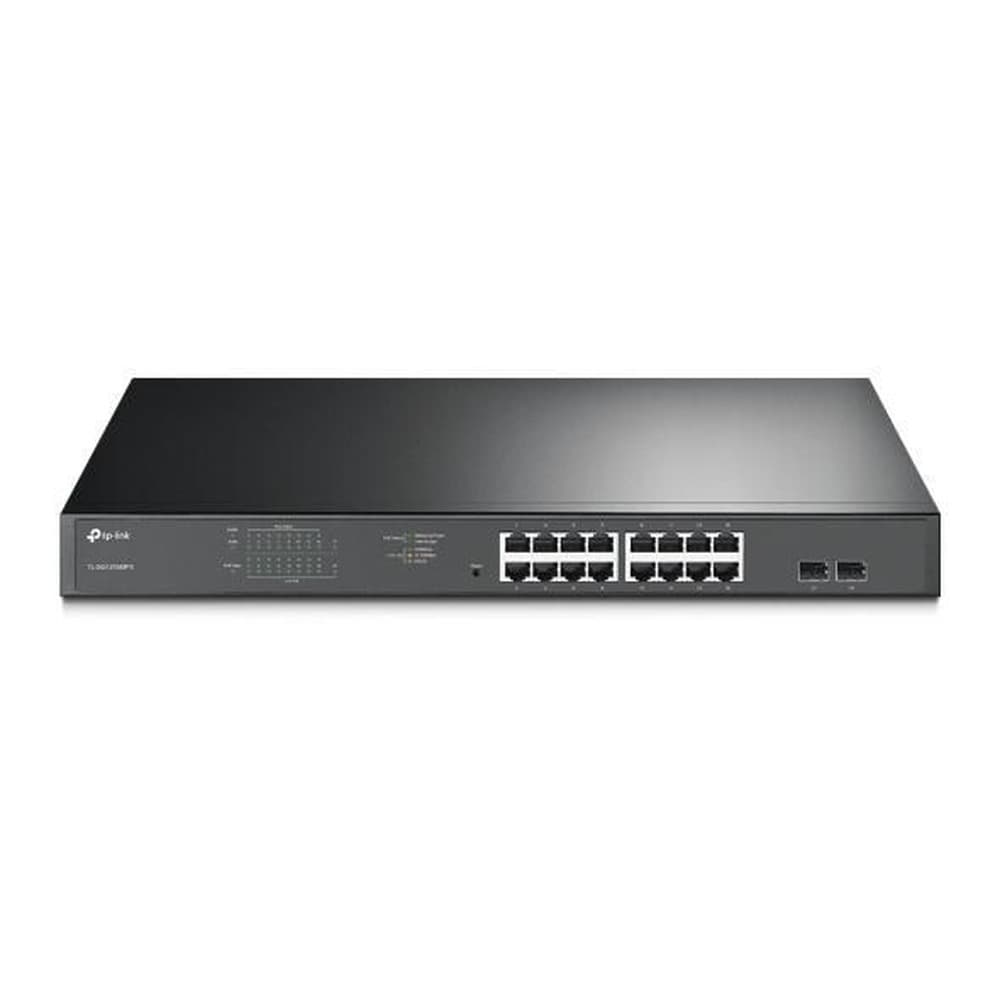 Switch PoE 16-portowy Gigabit TP-LINK z 2 portami SFP
