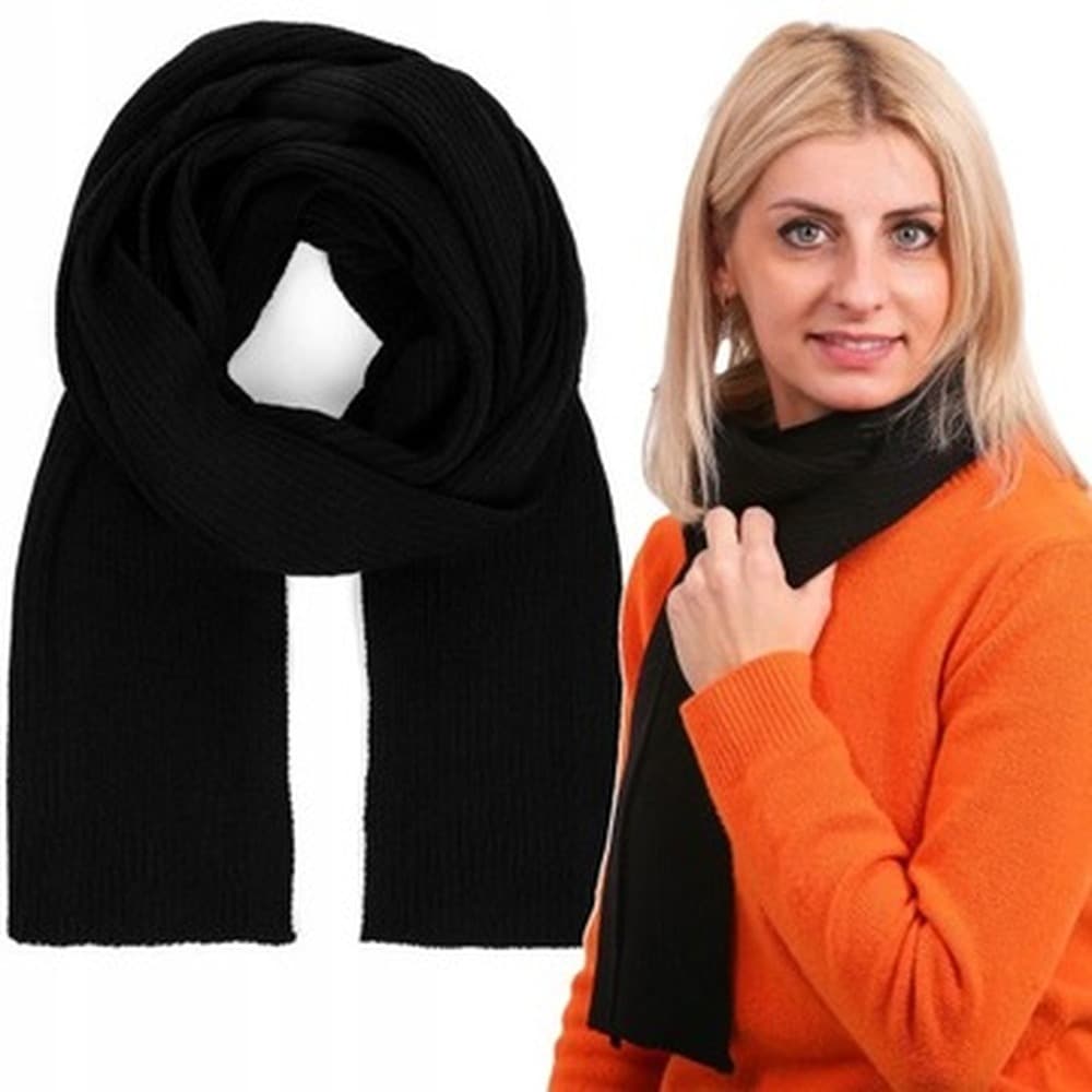 Szalik damski D.Moschino czarny elegancki