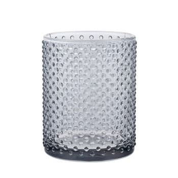 Szklany kubek łazienkowy w kolorze szarym