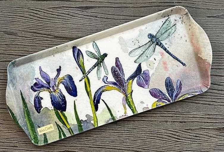 Taca kuchenna średniej wielkości z motywem ważek