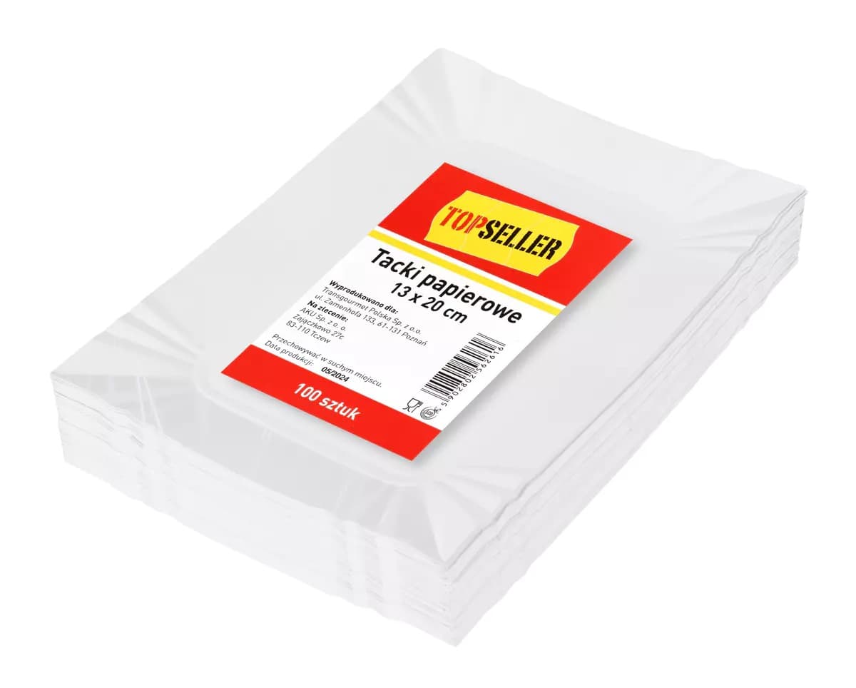 Tacki papierowe TOPS 13 x 20 cm 100 sztuk