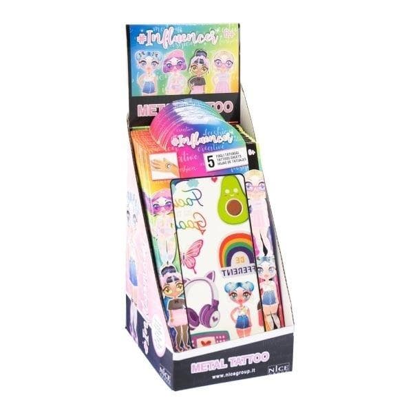 Metaliczne tatuaże mix wzorów