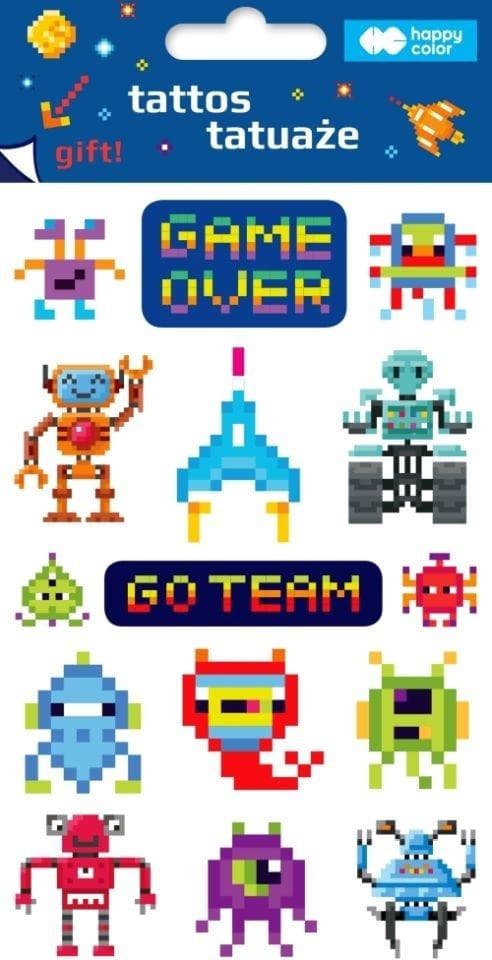 Zmywalne tatuaże dla dzieci Pixi Planet Happy Color