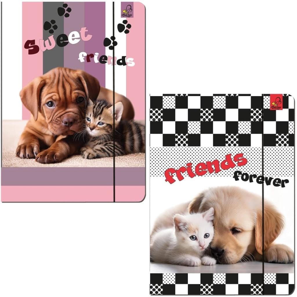 Teczka A4 z gumką - Mix wzorów Psy i Koty