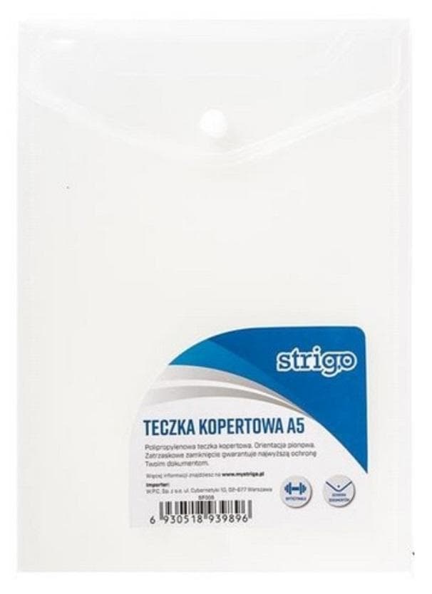 Teczka kopertowa A5 pionowa polipropylenowa Strigo