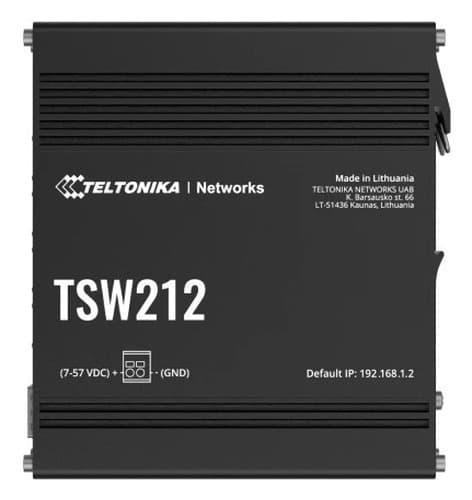 Teltonika TSW212 Zarządzalny przełącznik L2 Gigabit Ethernet Czarny